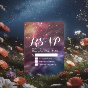 Mariage RSVP Répondre Galaxy Nebula Constellations