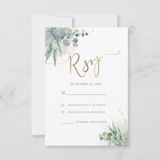 mariage RSVP vert (Devant)