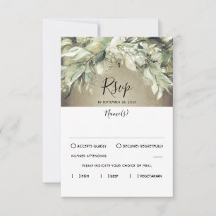 Mariage rustique bois et verdure RSVP