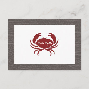 Mariage rustique de crabe RSVP