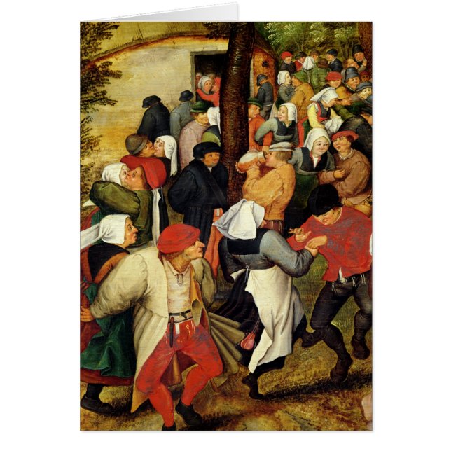 Mariage rustique, détail de la danse de personnes (Devant)