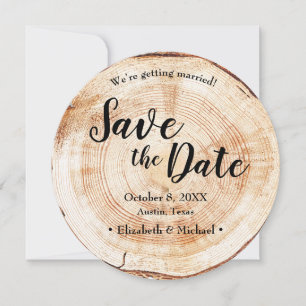 Mariage rustique Enregistrer la date Invitation Wo
