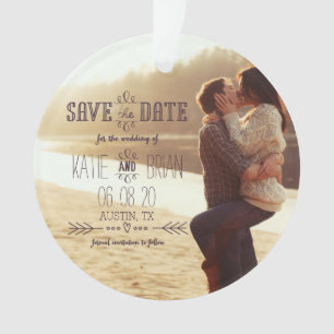 Mariage rustique Enregistrer la date Photo Ornamen