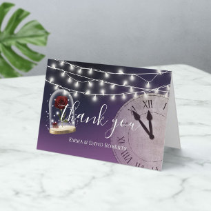 Mariage rustique Fairytale Élégant Merci violet