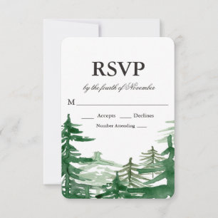Mariage rustique Fir Tree RSVP