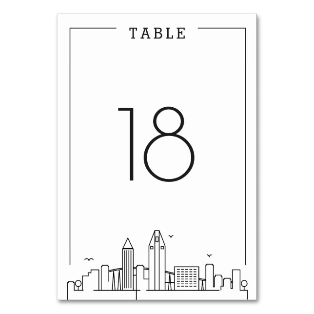 Mariage San Diego | Numéro de table (Par défaut)