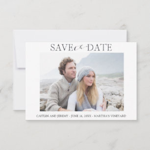 Mariage Sauvez la date avec une invitation photo