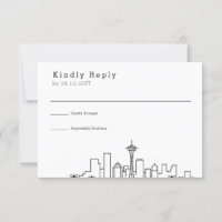Mariage Seattle | Stylisé Skyline RSVP