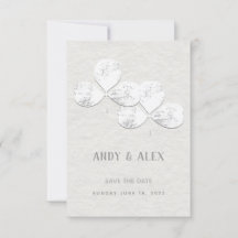 Mariage Shamrock Blanc Enregistrer La Carte Date