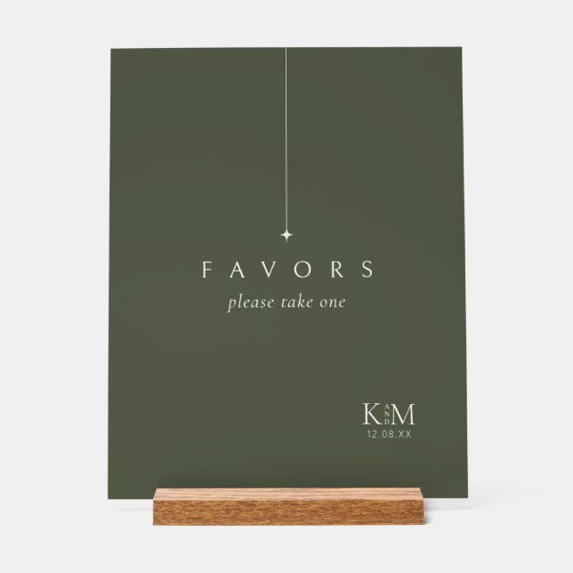 Mariage Simple Chic Favors Moss Green ID1046 (Recto)