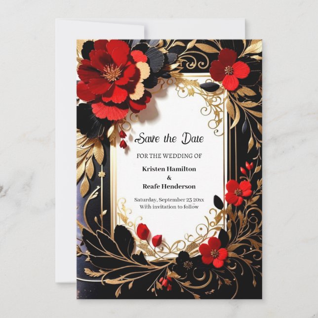 Mariage Simple Enregistrer La Carte Date (Devant)