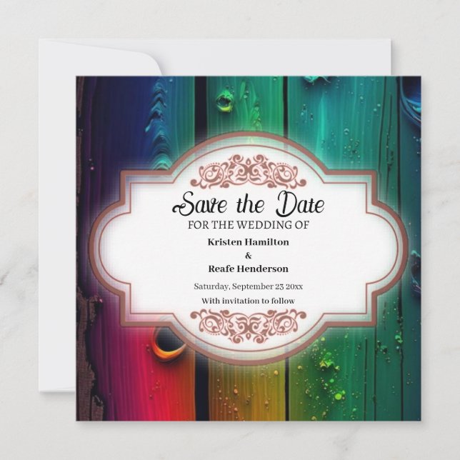 Mariage Simple Enregistrer La Carte Date (Devant)