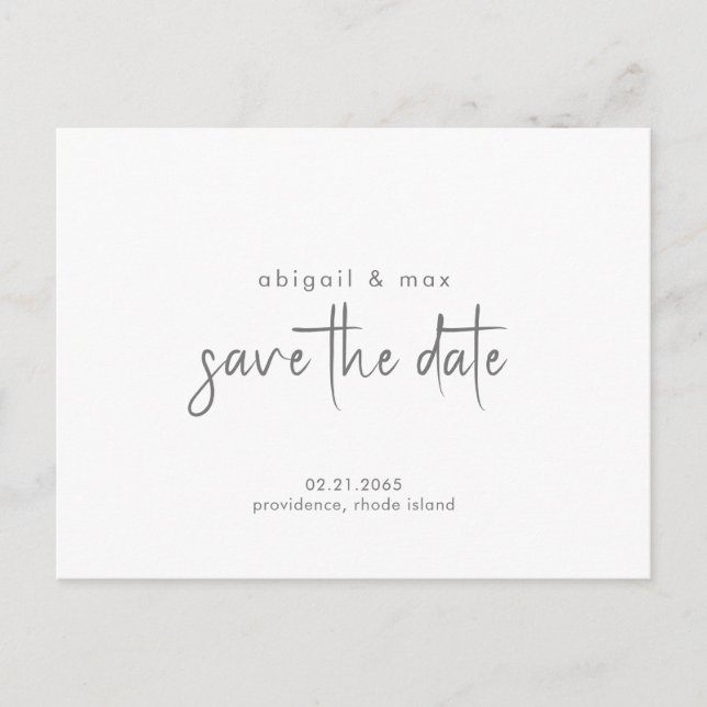 Mariage simple Enregistrer la carte postale Date (Devant)