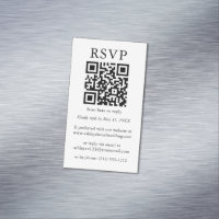 Mariage simple minimaliste RSVP QR 25 Cartes à aim