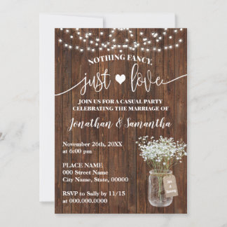 Mariage Simple Occidental Juste une Invitation de