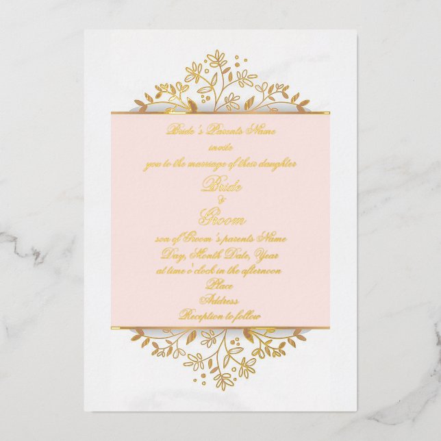 Mariage Softness Mariage Foil Invitations (Recto)