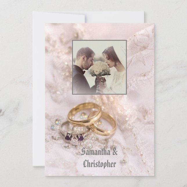 Mariage sonnerie photo invitation (Dos)