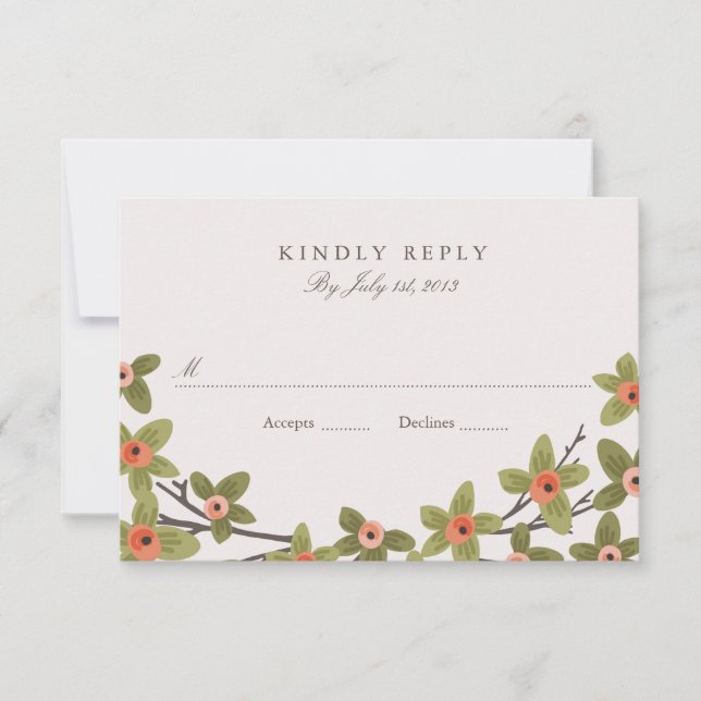Mariage Spring Buds RSVP (Devant)