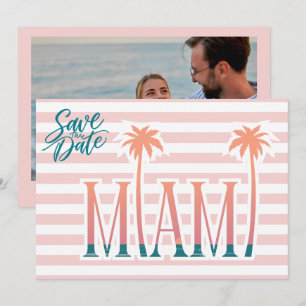 Mariage sur la plage à Miami Floride Photo Carte d