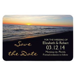 mariage sur la plage Magnet Réservez la date