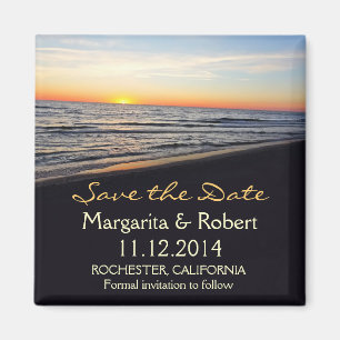 mariage sur la plage Magnet Réservez la date