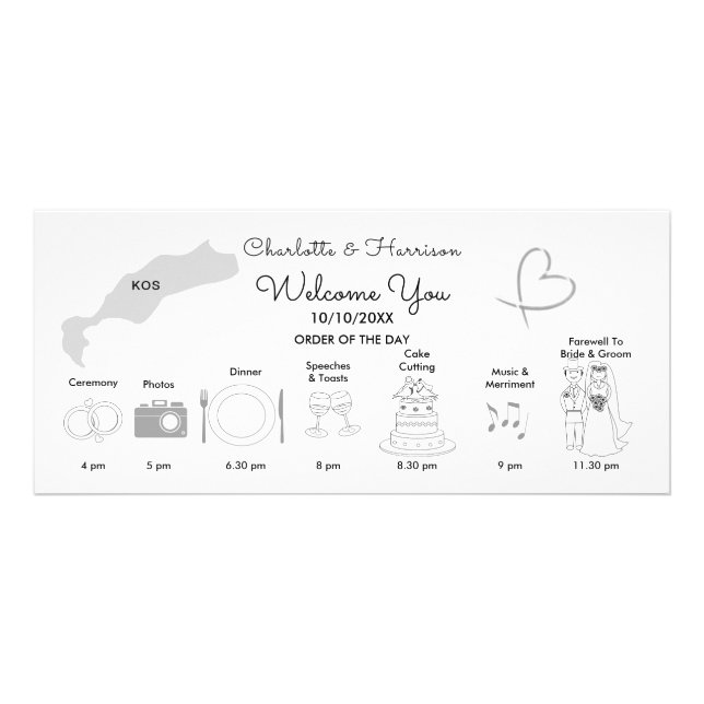 Mariage Time Line Programme Cute Kos Destination (Devant)
