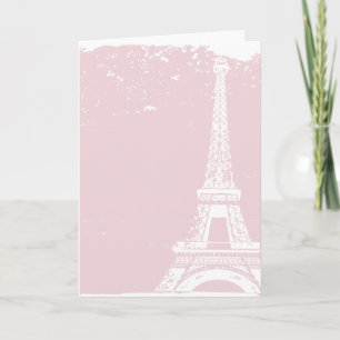 Mariage Tour Eiffel rose Merci Cartes
