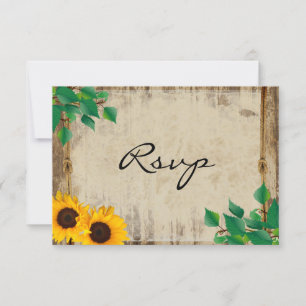 Mariage Tournesol Bois de Grange Rustique - RSVP