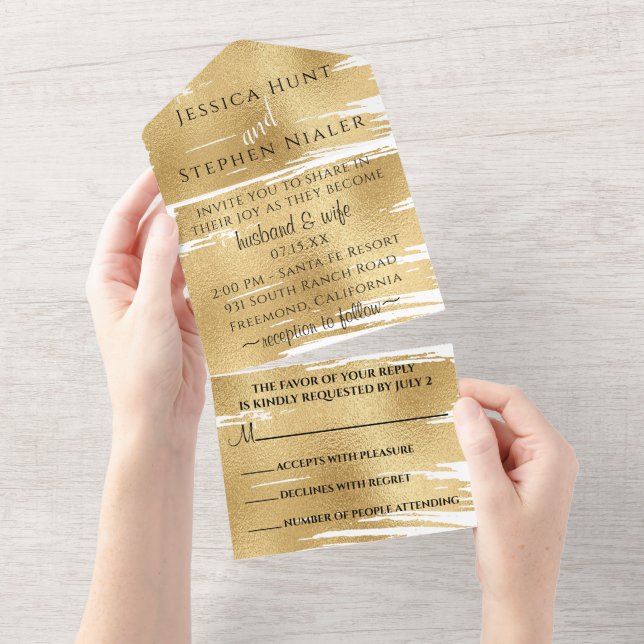 Mariage Tous N Une Invitation Golfs Élégants (Déchirure)