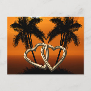 Mariage Tropical Enregistrer La Date Cartes Postal