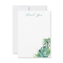 Mariage Tropical Merci Cartes Élégant Palms