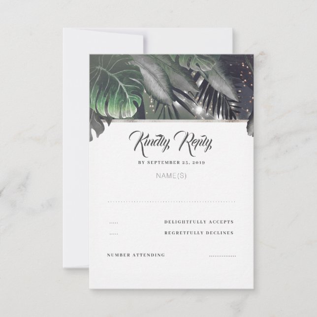 Mariage Tropical Palm Beach RSVP (Devant)