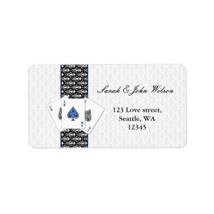 mariage vegas, étiquette d'adresse de retour