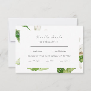 Mariage vert simple RSVP