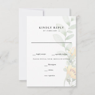 Mariage vertical de tournesol RSVP