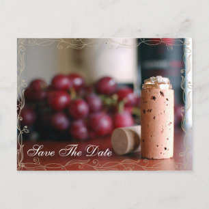 Mariage Vignoble Enregistrer La Date Cartes Postal