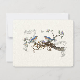 Mariage vintage Bluebirds RSVP