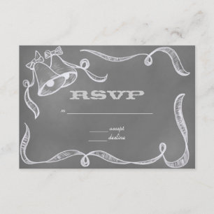 Mariage vintage Chalkboard Bells RSVP