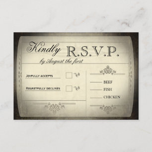 Mariage vintage de billets RSVP