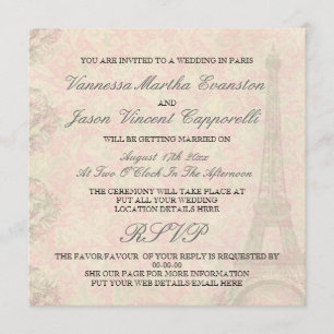 Mariage vintage de style dans des invitations de