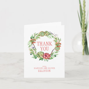 Mariage vintage Floral Succulent MERCI