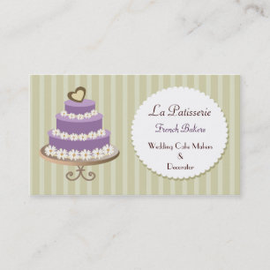 mariage violet Cake fabricants cartes de visite