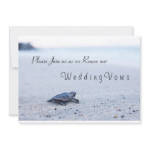 Mariage Vow Renouvellement Invitation Tortue de me