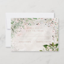 Mariage Whisch et Blush Pas de carte RSVP de choix