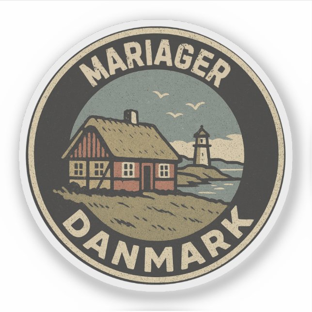 Mariager, Dänemark Aufkleber (Vorderseite)