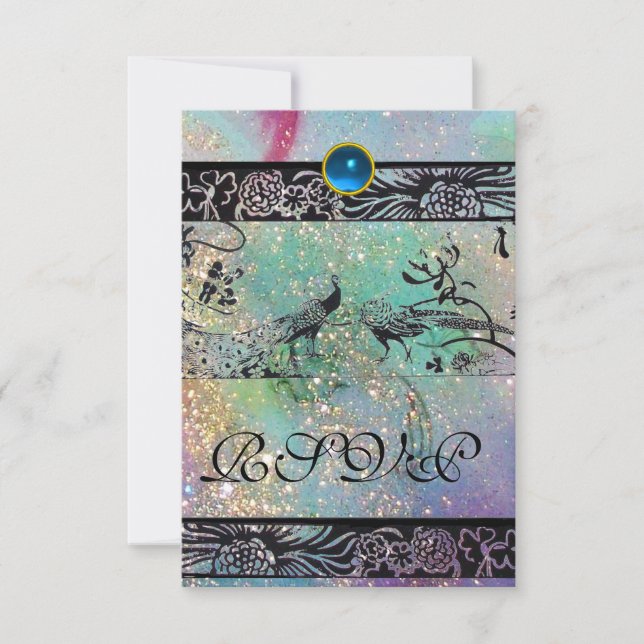 MARIAGES INSÉPARABLES MONOGRAM RSVP noir vert (Devant)
