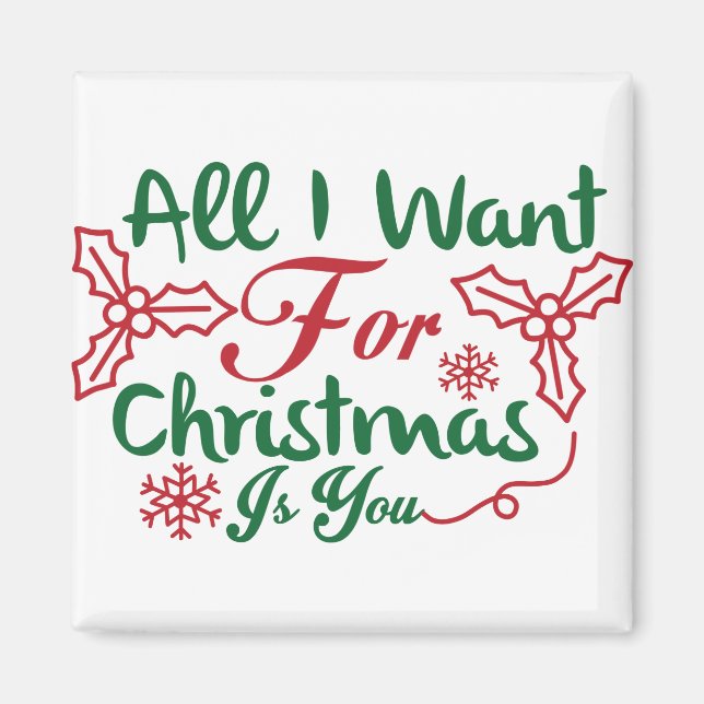Mariah Carey Alles, was ich zu Weihnachten Gewollt Magnet (Vorne)