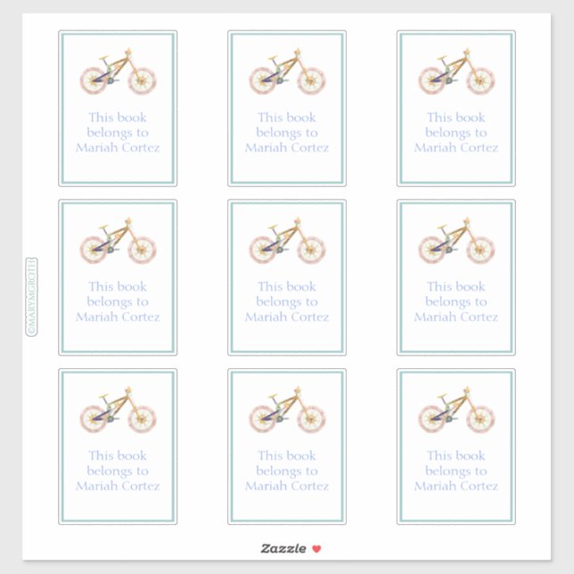 Mariah Mountain Bike Buchzeichen Sticker (Blatt)