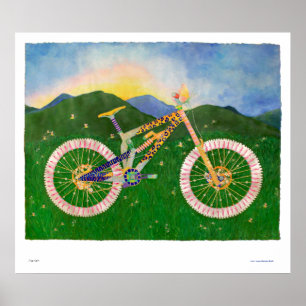 Mariah Mountain Bike Print Poster