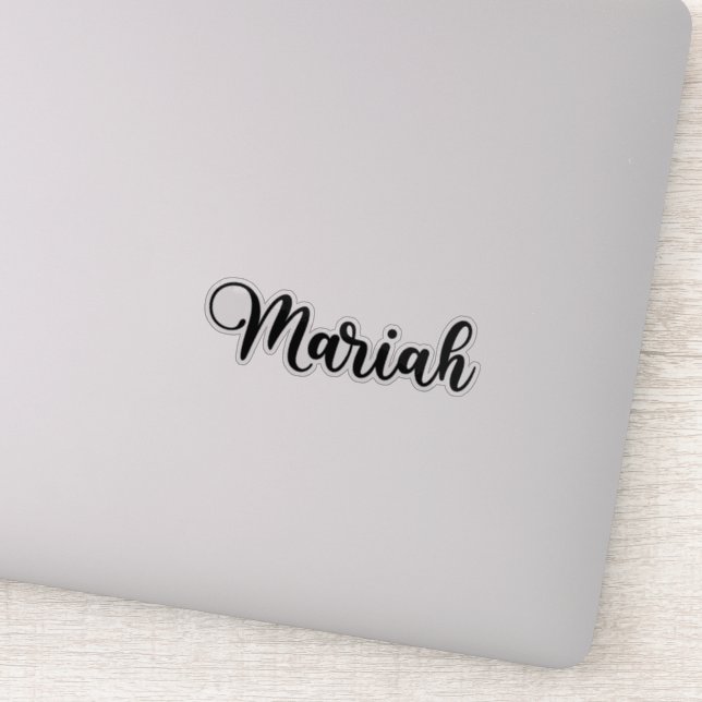 Mariah Name - Handgeschriebene Kalligrafie Aufkleber (Detail)